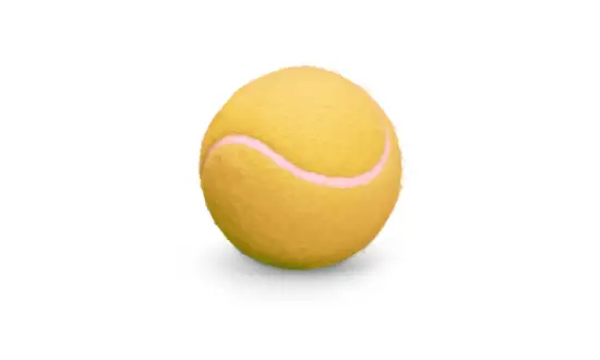 Orange tennis ball