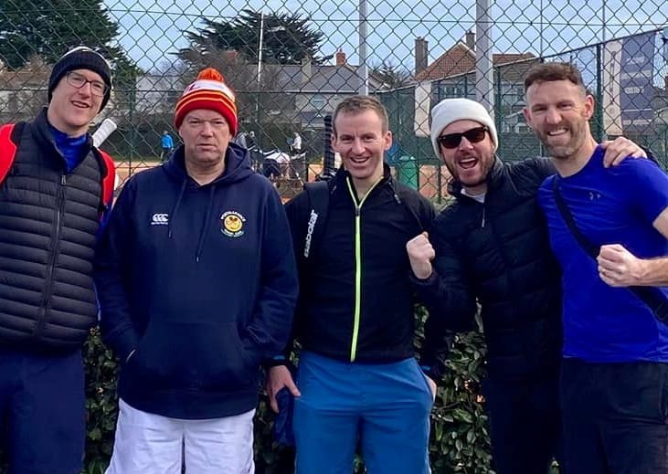Group of men's team tennis players for Portmarnock Tennis Club